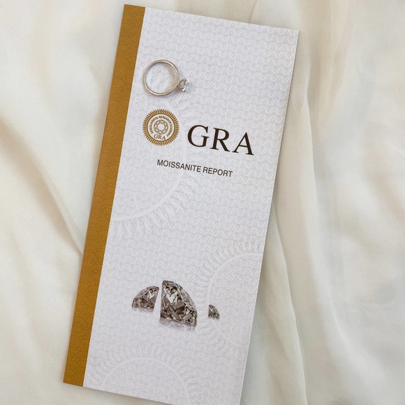 1ct Moissanite Round Solitaire Engagement Ring - Picture 11 of 12